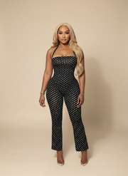 Naevo Polka Dot Slim Fit Jumpsuit