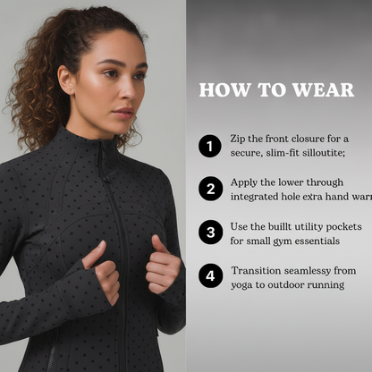 Naevo Black Polka Dot Jacket
