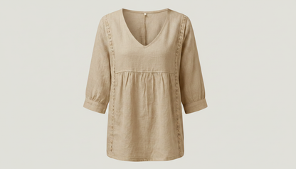 Women's Lace V-Neck Pullover Blouse